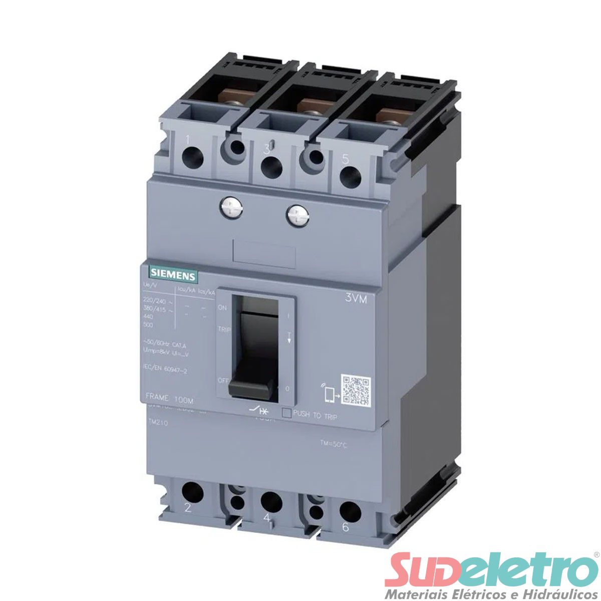 DISJUNTOR TRIPOLAR 400A 380V TM220 ATFM FIXO - SIEMENS