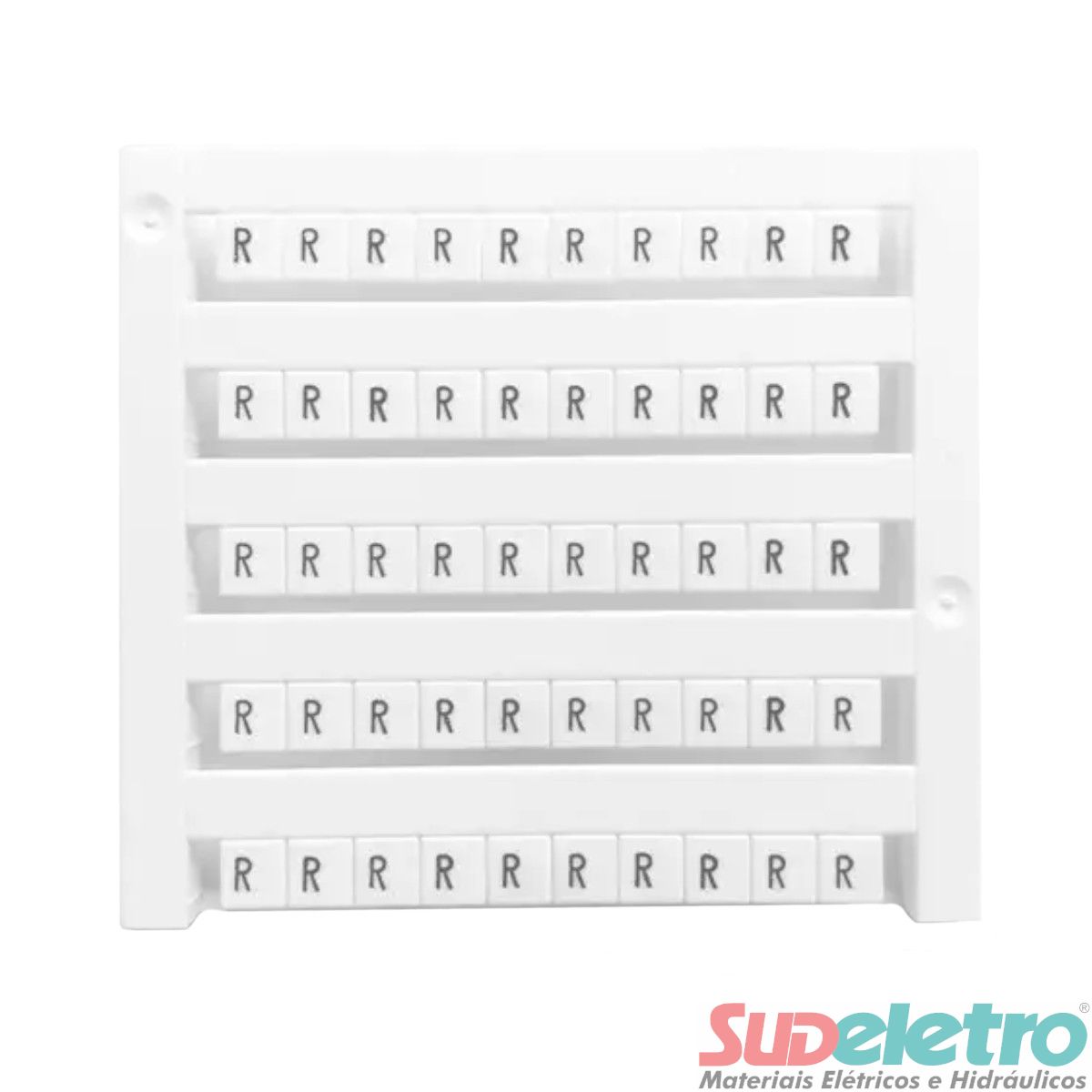 IDENTIFICADOR BORNE 5X5MM IDB5-BTWH LETRA R - WEG