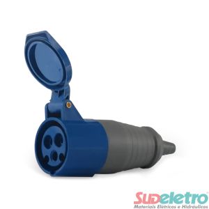 ACOPLAMENTO 32A 3P+T 220/240VCA IP44 9H ACS-4259 - SOPRANO
