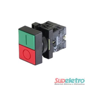 BOTÃO PULSADOR DUPLO SEM LED NA+NF - SOPRANO