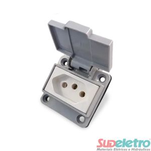 TOMADA EMBUTIR PAINEL 2P+T 20A 250VCA -TES-3040 - SOPRANO