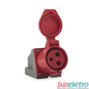 TOMADA SOBREPOR 32A 2P+T 380/440VCA IP44 9H TSS-3209 - SOPRANO