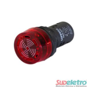 SINALEIRO LUMINOSO E SONORO 24VCA/VCC BUZZER - SOPRANO