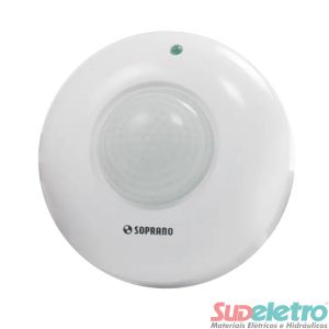 SENSOR DE PRESENÇA TETO SPI-T360-67-AB COM LED - SOPRANO