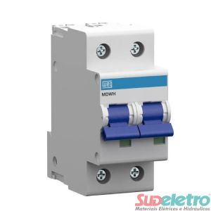 MINI DISJUNTOR BIPOLAR 10A MDWH-C - WEG