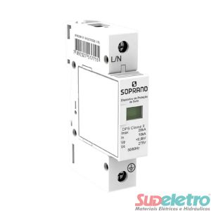 DISPOSITIVO PROTEÇÃO DE SURTO CLASSE II - DPS1 - 20KA - SOPRANO