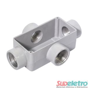 CONDULETE EM ALUMÍNIO TIPO E 3/4 COM PINTURA S/T S/VED C/R - WETZEL