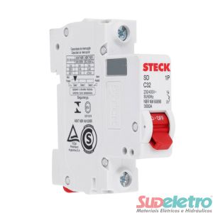 MINI DISJUNTOR MONOPOLAR 16A CURVA C - SD61C16 - STECK