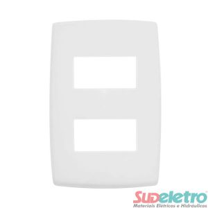 PLACA 4X2 BRANCA COM 2 MÓDULOS DISTANTES - PIAL PLUS