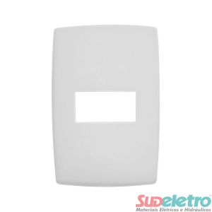 PLACA 4X2 BRANCA COM 1 MÓDULO HORIZONTAL - PIAL PLUS