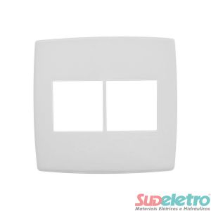 PLACA 4X4 BRANCA COM 4 MÓDULOS HORIZONTAIS - PIAL PLUS