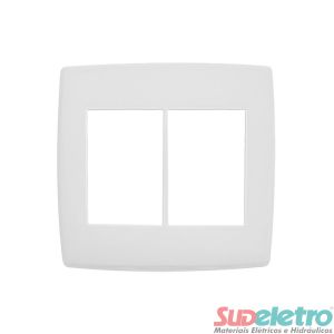 PLACA 4X4 BRANCA COM 6 MÓDULOS HORIZONTAIS - PIAL PLUS
