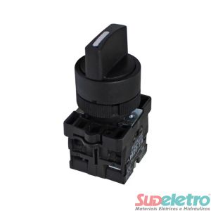 CHAVE SELETORA KNOB CURTO 3 POSIÇÕES FIXAS - P20SCR4-B-2A - METALTEX