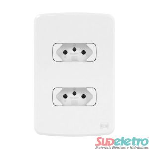 CONJUNTO 4X2 COM 2 TOMADAS 2P+T 10A 250VCA - COMPOSÉ