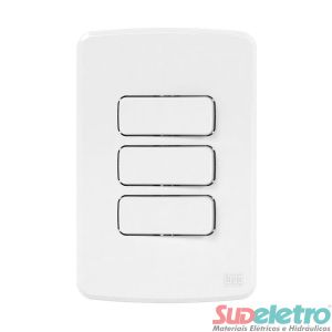 CONJUNTO 4X2 COM 3 INTERRUPTORES SIMPLES 10A 250VCA - COMPOSÉ
