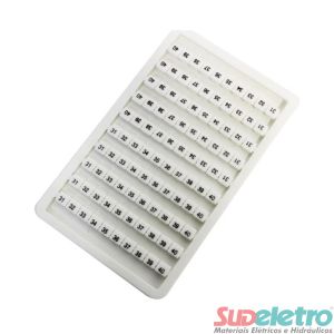 CARTELA COM 100 IDENTIFICADORES DE 31-40 PARA CONECTOR M - MLB-31/40 - METALTEX