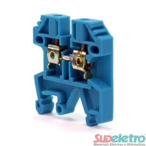 BORNE DE PASSAGEM 4MM PARA TRILHOS TS32/TS35 AZUL - MTB4EN-AZ - METALTEX
