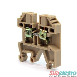 BORNE DE PASSAGEM 4MM PARA TRILHOS TS32/TS35 BEGE - MTB4EN - METALTEX