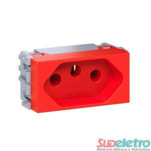 TOMADA 2P+T 20A/250V VERMELHA - ESATTA