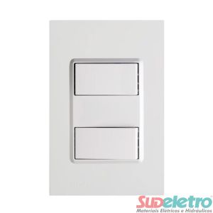 CONJUNTO 4X2 COM 1 INTERRUPTOR SIMPLES E 1 PARALELO 16A 250V - DELTA MONDO