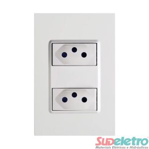 CONJUNTO 4X2 COM 2 TOMADAS 2P+T 10A 250V DISTANTES - DELTA MONDO
