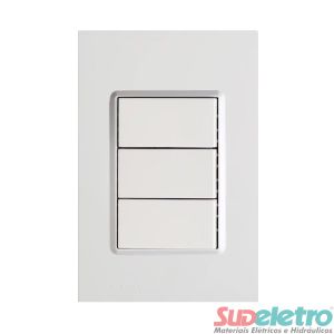 CONJUNTO 4X2 COM 3 INTERRUPTORES SIMPLES 16A 250V - DELTA MONDO