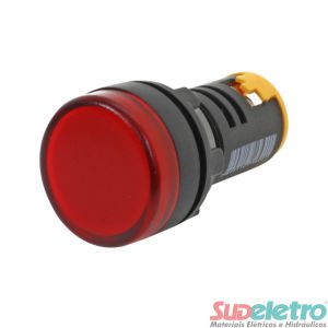 SINALEIRO LED 22MM 12VAC/CC VERMELHO - L20-AR9-R - METALTEX