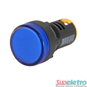 SINALEIRO LED 22MM 220VCA AZUL - L20-R2-BLP - METALTEX