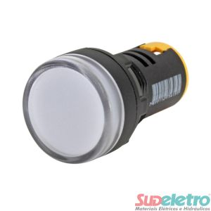 SINALEIRO LED 22MM 24VCC/VCA BRANCO - L20-AR7-WP - METALTEX