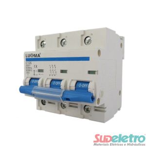 MINI DISJUNOR TRIPOLAR CURVA C 80A LK-80 - LUKMA