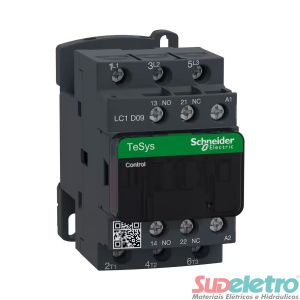 CONTATOR TRIPOLAR TESYS DECA 9A 1NA+1NF 220VCA - SCHNEIDER