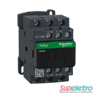 CONTATOR TRIPOLAR TESYS DECA 9A 1NA+1NF 24VCA - SCHNEIDER