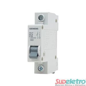 MINI DISJUNTOR MONOPOLAR CURVA C 10A 5SJ1 - SIEMENS