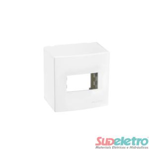CAIXA DE SOBREPOR BRANCA 75X75MM 1 MÓDULO - SLEEK