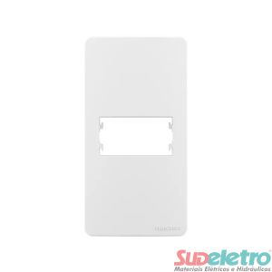 PLACA PARA CONDULETE COM SUPORTE 1" 1 MÓDULO BRANCO - SLEEK