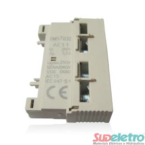 CONTATO AUXILIAR (1NA+1NF) DISJUNTOR MOTOR DMS-032 FRONTAL - SOPRANO