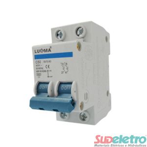 MINI DISJUNTOR BIPOLAR CURVA C 20A LK-20 - LUKMA