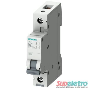 DISJUNTOR MONOPOLAR 6A CURVA C 5SL1 106-7MB - SIEMENS