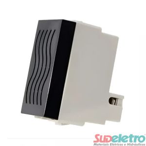 MÓDULO CAMPAINHA CIGARRA 127V PRETO - CLEAN EBONY