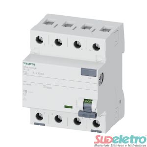 DISPOSITIVO DR TETRAPOLAR 30MA 125A 4P - SIEMENS