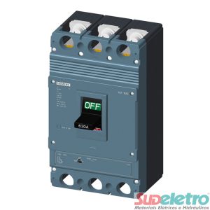 DISJUNTOR EM CAIXA MOLDADA 3P FIXO 630A 36KA 380V - SIEMENS
