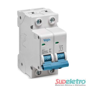 MINI DISJUNTOR BIPOLAR CURVA C 6A - ELGIN