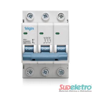MINI DISJUNTOR TRIPOLAR CURVA C 25A - ELGIN