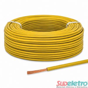CABO ELÉTRICO FLEXÍVEL 0,50MM² 750V AMARELO 100M