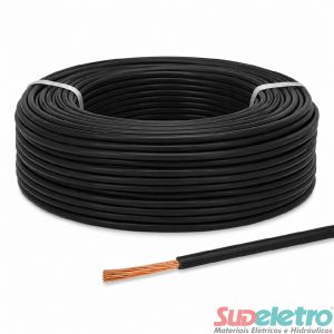 CABO ELÉTRICO FLEXÍVEL 0,50MM² 750V PRETO 100M