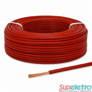 CABO ELÉTRICO FLEXÍVEL 0,50MM² 750V VERMELHO 100M