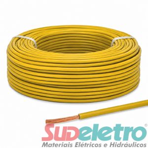 CABO ELÉTRICO FLEXÍVEL 0,75MM² 750V AMARELO 100M