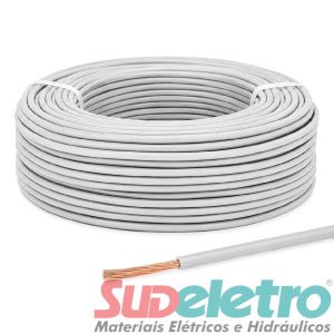 CABO ELÉTRICO FLEXÍVEL 0,75MM² 750V BRANCO 100M