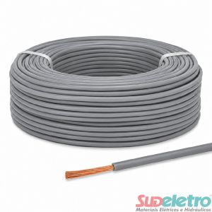 CABO ELÉTRICO FLEXÍVEL 0,75MM² 750V CINZA 100M