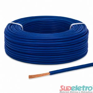 CABO ELÉTRICO FLEXÍVEL 1MM² 750V AZUL ESCURO 100M